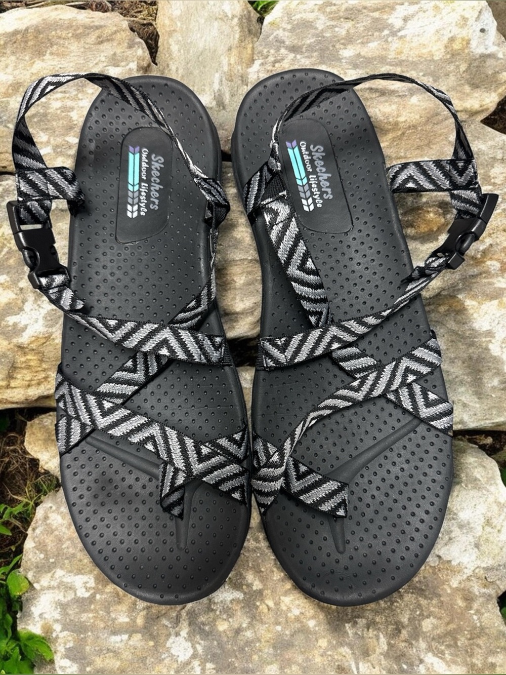 Skechers OutdoorLifestyle Women SZ-11 StrappySandals GeometricAdjustableComfort